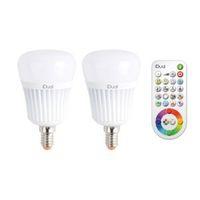 Idual E14 470lm LED Dimmable GLS Light Bulb with Remote Pack of 2