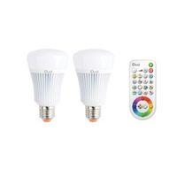 Idual E27 806lm LED Dimmable GLS Light Bulb with Remote Pack of 2