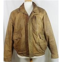 id size m brown soft leather jacket