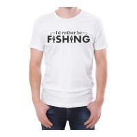 I\'d Rather Be Fishing Men\'s White T-Shirt - XXL