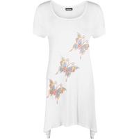 Ida Butterfly Sequin Swing Top - White