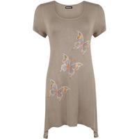 Ida Butterfly Sequin Swing Top - Mocha