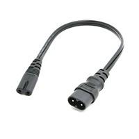 IEC 60320 C8 Plug to C7 Receptacle Male to Female Extension Power Supply Main Adapter Cable 30cm