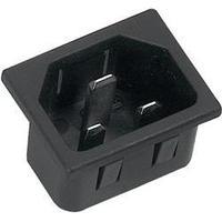 IEC connector C20 ATT.LOV.SERIES_POWERCONNECTORS 42R Plug, vertical mount Total number of pins: 2 + PE 16 A Black K & B