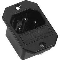 IEC connector C14 ATT.LOV.SERIES_POWERCONNECTORS 42R Plug, vertical mount Total number of pins: 2 + PE 10 A Black K & B