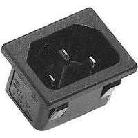 IEC connector C14 ATT.LOV.SERIES_POWERCONNECTORS 42R Plug, vertical mount Total number of pins: 2 + PE 10 A Black K & B