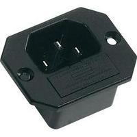 IEC connector C14 ATT.LOV.SERIES_POWERCONNECTORS 42R Plug, vertical mount Total number of pins: 2 + PE 10 A Black K & B