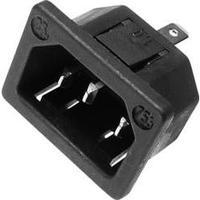 IEC connector C14 ATT.LOV.SERIES_POWERCONNECTORS 753 Plug, vertical mount Total number of pins: 2 + PE 10 A Black Kaiser