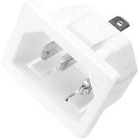 IEC connector C14 ATT.LOV.SERIES_POWERCONNECTORS 753 Plug, vertical mount Total number of pins: 2 + PE 10 A White Kaiser