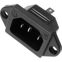 IEC connector C14 Plug, vertical mount Total number of pins: 2 + PE 10 A Black Kaiser 1 pc(s)