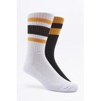 iets frans... Black and Yellow Striped Sports Socks Pack, ASSORTED