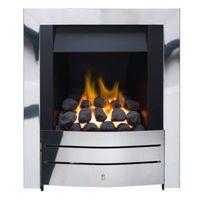 Ignite Maine Chrome Effect Manual Control Inset Gas Fire