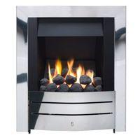 Ignite Maine Chrome Effect Manual Control Inset Gas Fire