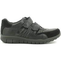 igi ampco 6693 scarpa velcro man black mens trainers in black