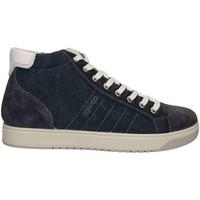 igi ampco 7726 sneakers man blue mens shoes high top trainers in blue