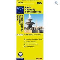 IGN Maps \'TOP 100\' Series: 190 Paris/Chantilly/Fontainebleau Folded Map