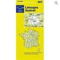 IGN Maps \'TOP 100\' Series: 147 Limoges / Gueret Folded Map