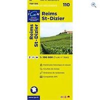 IGN Maps \'TOP 100\' Series: 110 Reims / St-Dizier Folded Map