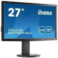 Iiyama ProLite B2780HSU-2 (27 inch) LED Backlit LCD Monitor 1000:1 300cd/m2 (1920x1080) 1ms VGA/DVI/HDMI/USB (Black)
