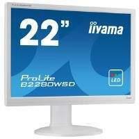 Iiyama ProLite B2280WSD (22 inch) LED Backlit LCD Monitor 1000:1 250cd/m2 (1680x1050) 5ms VGA/DVI (White)