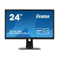 iiyama ProLite B2483HSU-B1DP 24 1920x1080 2ms VGA DVI-D DisplayPort LED Monitor