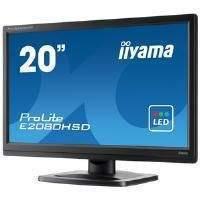 Iiyama ProLite E2080HSD (20 inch) LED Backlit LCD Monitor 1000:1 250cd/m2 (1600x900) 5ms D-Sub/DVI-D (Black)