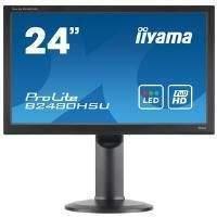 Iiyama ProLite B2480HSU (23.6 inch) LED Backlit LCD Monitor 1000:1 300cd/m2 (1920x1080) 2ms D-Sub/DVI-D/HDMI/USB (Black)