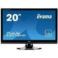 Iiyama ProLite E2078HD (20 inch) LED Backlit LCD Monitor 1000:1 250cd/m2 (1600x900) 5ms D-Sub/DVI-D (Black)