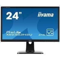Iiyama ProLite XB2483HSU (24 inch) LED Backlit LCD Monitor 3000:1 250cd/m2 (1920x1080) 4ms D-Sub/DVI-D/HDMI/USB/Headphone (Black)