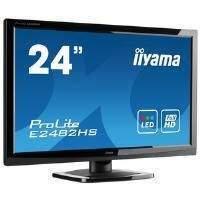 Iiyama ProLite E2482HS (23.6 inch) LED Backlit LCD Monitor 1000:1 300cd/m2 (1920x1080) 2ms VGA/DVI/HDMI (Black)