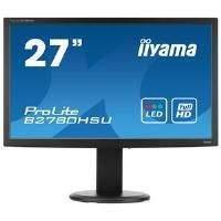Iiyama ProLite B2780HSU (27 inch) LED Backlit LCD Monitor 1000:1 300cd/m2 (1920x1080) 2ms D-Sub/DVI-D/HDMI/USB (Black)