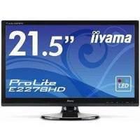 Iiyama Prolite E2278hd (21.5 Inch) Led Backlit Lcd Monitor 1000:1 250cd/m2 (1920 X1080) 5ms Vga/dvi (black)