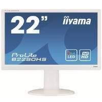 Iiyama ProLite B2280HS (21.5 inch) LED Backlit LCD Monitor 1000:1 250cd/m2 (1920x1080) 5ms VGA/DVI/HDMI (White)