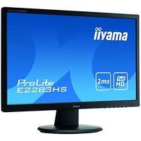 iiyama prolite e2283hs b1 215 inch led monitor black 1920 x 1080 250 c ...