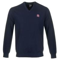 ijp design crest v sweater ink and lava