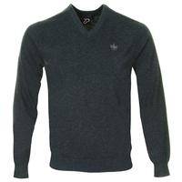 IJP Design Crest V-Neck Sweater Charcoal