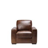 Ikon Leather Armchair, Dark Brown