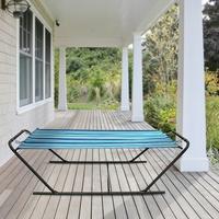 ikayaa outdoor garden portable hammock with steel stand heavy duty 150 ...
