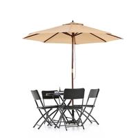 iKayaa 9-Foot 2.7M Patio Umbrella Garden Umbrella Outdoor Cafe Beach Umbrella 8 Ribs 38MM Pole W/ Air Vent
