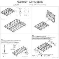 iKayaa Modern Heavy-duty Platform Metal Bed Frame Mattress Foundation Box Spring Replacement for Queen Sized Mattress(152*203cm) 200KG Capacity