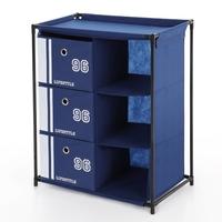 ikayaa life style fabric 3 drawer 3 grids home office storage cabinet  ...