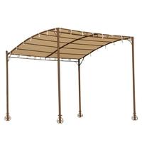 iKayaa 3*2.5*2.5M Metal Patio Wall Gazebo Garden Canopy Door Porch Marquee Polyester Roof