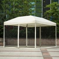 iKayaa 3*3*2.6M Folding Outdoor Garden Canopy Gazebo Pop Up Party Wedding Camping Tent Marquee Pavilion with Removable Sidewall & Carry Bag