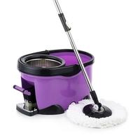 ikayaa hands free stainless steel 360rotating spin mop bucket set with ...