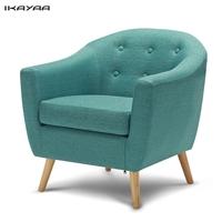 ikayaa mid century linen fabric tufted living room accent occasional c ...