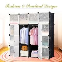 iKayaa Large Fashion Multi-use Clothes Closet Wardrobe Cabinet DIY Cloth Shoes Storage Organizer