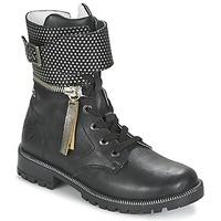 ikks peggy girlss childrens mid boots in black