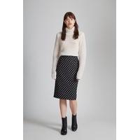 ikat spot stretch pencil skirt