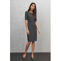 Ikat Spot Stretch Pencil Dress