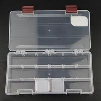 Ilure 5 Compartments Transparent Visible Plastic Fishing Box 22.5*11.2*3.3cm Durable Fishing Tackle Box